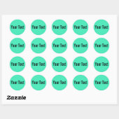 Sticker Rond COULEUR SEULEMENT | mint + votre texte (Feuille)