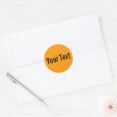 Sticker Rond COULEUR SEULEMENT | orange + votre texte (Enveloppe)