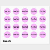 Sticker Rond COULEUR SEULEMENT | rose clair + votre texte (Feuille)