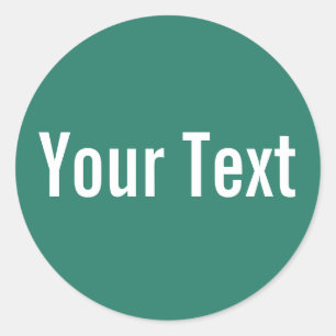 Sticker Rond COULEUR SEULEMENT vert océan + votre texte