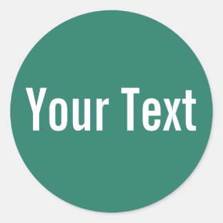 Sticker Rond COULEUR SEULEMENT | vert océan + votre texte