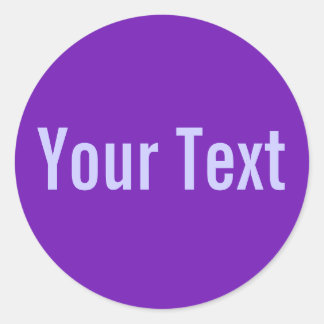 Sticker Rond COULEUR SEULEMENT | violet + votre texte