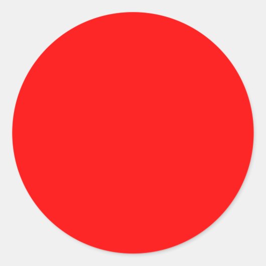 Sticker Rond Couleur simple rouge uni (Devant)