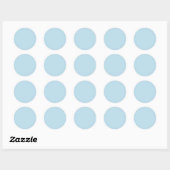Sticker Rond Couleur solide bleu glace (Feuille)