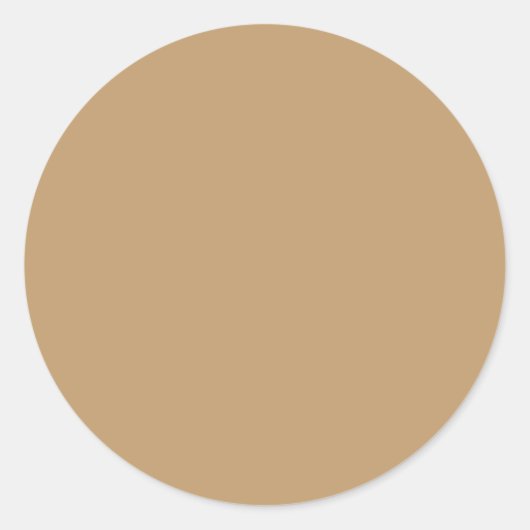 Sticker Rond Couleur solide : Camel Brown (Devant)