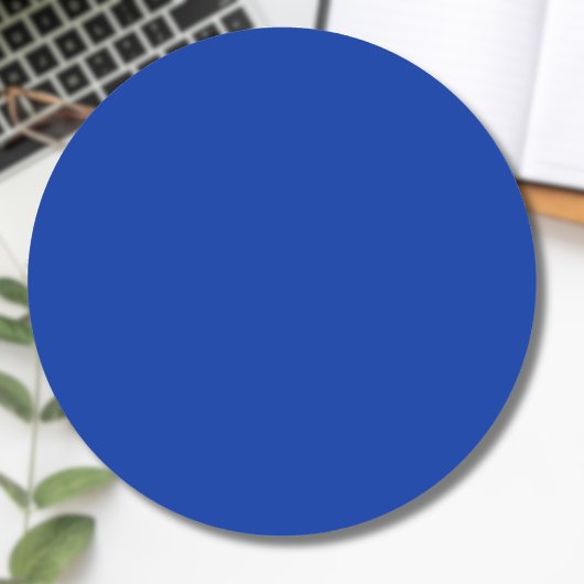 Sticker Rond Couleur solide de cobalt électrique | Classic Eleg
