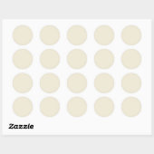 Sticker Rond Couleur solide Eggshell (Feuille)