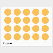 Sticker Rond Couleur solide jaune chaud (Feuille)