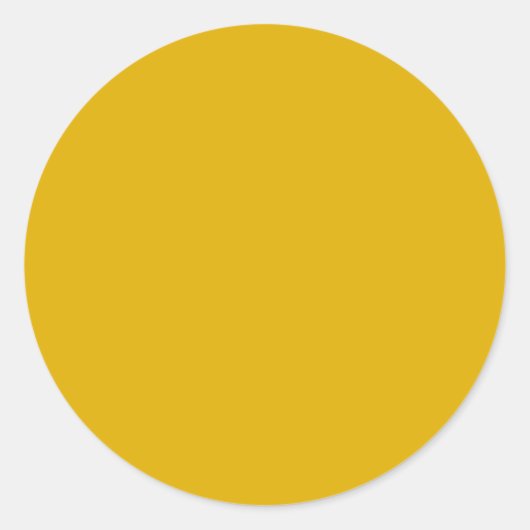 Sticker Rond Couleur solide jaune moutarde (Devant)