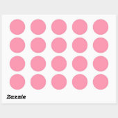 Sticker Rond Couleur solide rose Baker-Miller (Feuille)