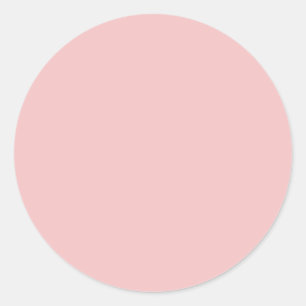 Sticker Rond Couleur solide rose bébé