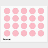 Sticker Rond Couleur solide rose cerise en fleurs (Feuille)