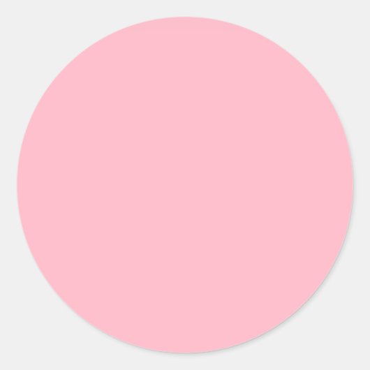 Sticker Rond Couleur solide rose cerise en fleurs (Devant)