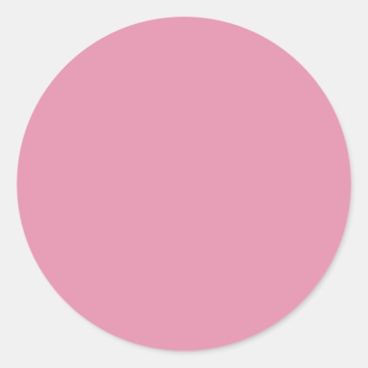 Sticker Rond Couleur solide rose charmant (Devant)