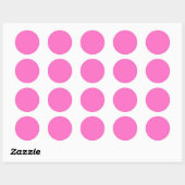 Sticker Rond Couleur solide rose néon | Classique (Feuille)