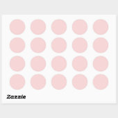 Sticker Rond Couleur solide rose pâle (Feuille)