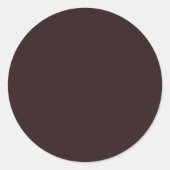 Sticker Rond Couleur solide simple de Brown foncé (Devant)