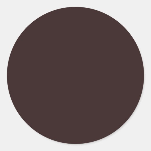 Sticker Rond Couleur solide simple de Brown foncé (Devant)