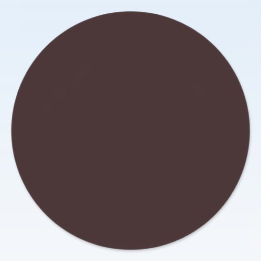 Sticker Rond Couleur solide simple de Brown foncé