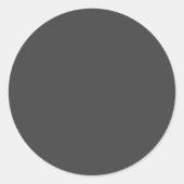 Sticker Rond Couleur solide simple de gris foncé (Devant)