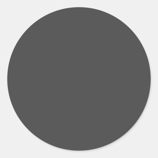 Sticker Rond Couleur solide simple de gris foncé (Devant)