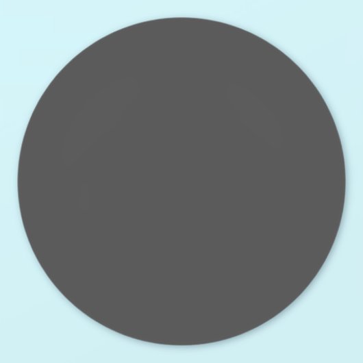 Sticker Rond Couleur solide simple de gris foncé