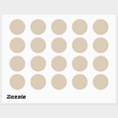 Sticker Rond Couleur solide Tan Plus Douce (Feuille)