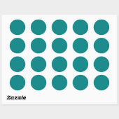 Sticker Rond Couleur solide turquoise | Classique | Élégant (Feuille)