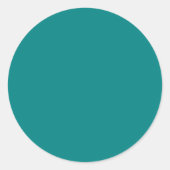 Sticker Rond Couleur solide turquoise | Classique | Élégant (Devant)
