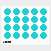 Sticker Rond Couleur solide Turquoise foncée (Feuille)