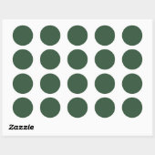 Sticker Rond Couleur solide vert émeraude foncé (Feuille)