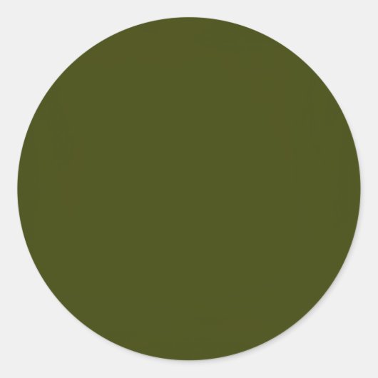 Sticker Rond Couleur solide vert olive foncé (Devant)