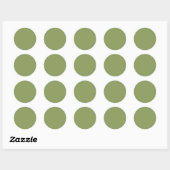 Sticker Rond Couleur solide verte de mousse (Feuille)
