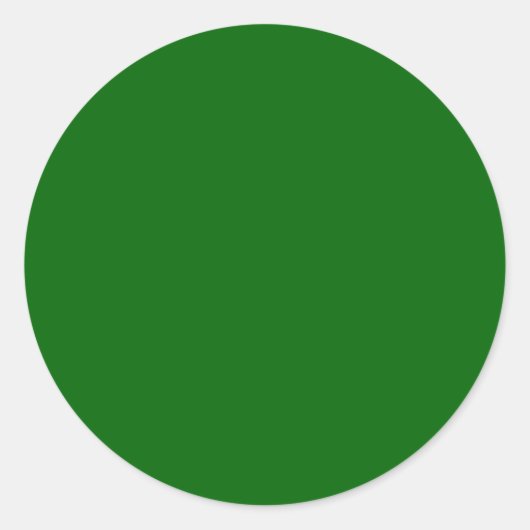 Sticker Rond Couleur solide verte de Noël (Devant)