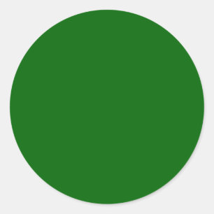 Sticker Rond Couleur solide verte de Noël