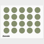 Sticker Rond Couleur solide verte Sage (Feuille)