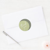 Sticker Rond Couleur Tones Mariage Merci vert ID901 (Enveloppe)