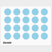 Sticker Rond Couleur uni bleu ciel (Feuille)