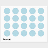 Sticker Rond Couleur uni bleu clair (Feuille)