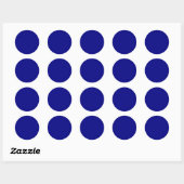 Sticker Rond Couleur uni bleu marine | Classique | Élégant (Feuille)