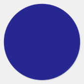 Sticker Rond Couleur uni bleu marine | Classique | Élégant (Devant)