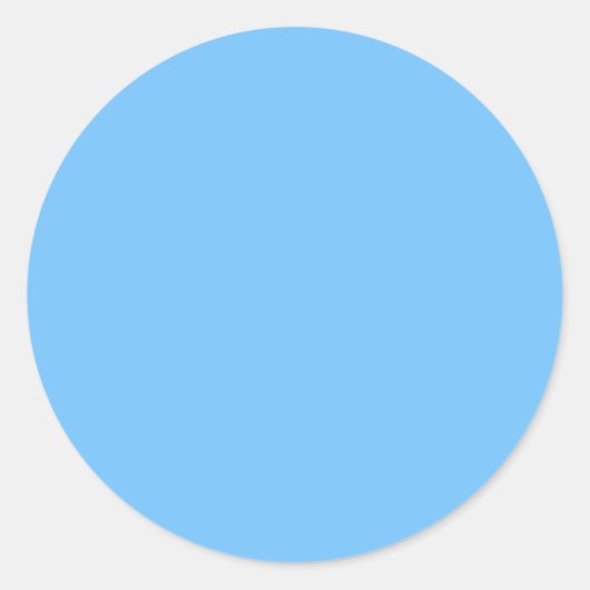 Sticker Rond Couleur uni bleu Maya (Devant)