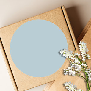 Sticker Rond Couleur uni bleu pastel Classique Élégant