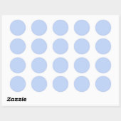 Sticker Rond Couleur uni clair perwinkle bleu clair (Feuille)