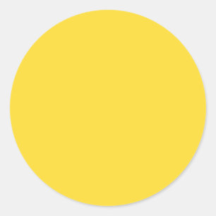 Sticker Rond Couleur uni jaune soleil Classic Elegant