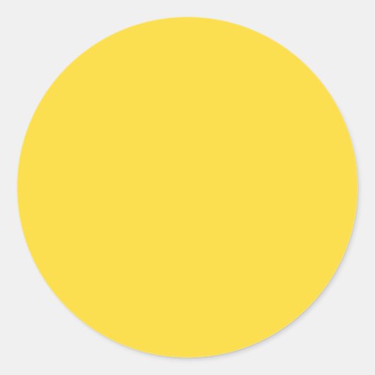 Sticker Rond Couleur uni jaune soleil | Classic Elegant (Devant)