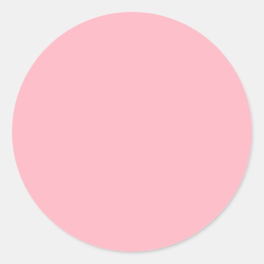 Sticker Rond Couleur Uni Rose Clair (Devant)
