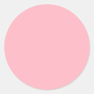 Sticker Rond Couleur Uni Rose Clair