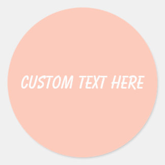 Sticker Rond Couleur uni simple délicat Tropical Peach