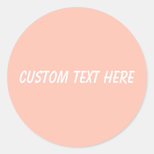 Sticker Rond Couleur uni simple délicat Tropical Peach (Devant)